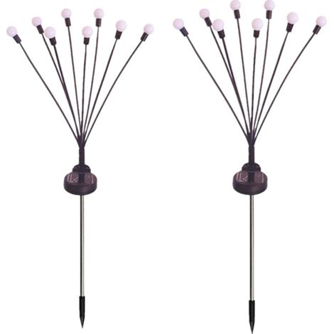 Solarlampe 8 Lichter konstantes Licht variable Lichtlänge 75cm2 Paare von Outdoor wasserdichte Glühwürmchen Licht Dekoration