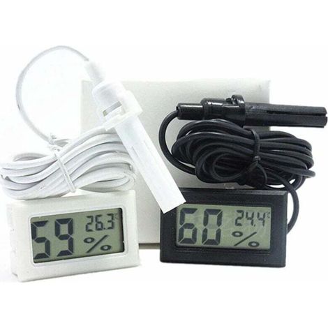 Mini-Digital-Bienenstock-Sensor-Thermometer-Hygrometer-Elektronikzähler für die Imkerei, Schwarz/Weiß