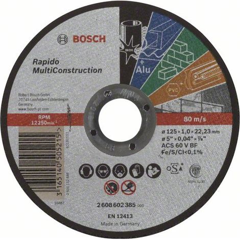 DISCO MULTICONSTRUCCIÓN RAPIDO 1251.0 RECTO - B 2608602385
