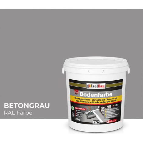 Pintura vial IsolBau para hormigón, color gris hormigón, 20 kg (1/5)