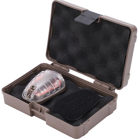 Lampe stroboscopique pour casque, lampe de survie infrarouge à flash infrarouge, étanche, lampe coccinelle rougeoyante (1/5)