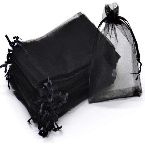 Emerald Black Grape Protection Bags, 100 Pcs Bunch Protection Bags, 20 x 30 cm, Plant Protection Bags, Organza Drawstring Bags for Fruit