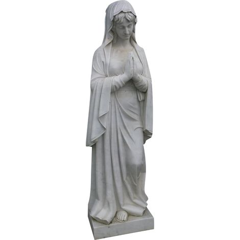 Madonna di Lourdes in marmo L62xPR45xH215 cm (1/5)