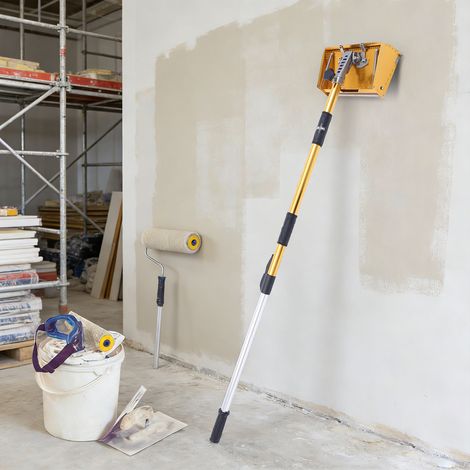 YISSALE - Werkzeug - Flachbearbeitungsset für 20 cm Trockenbauwände – Mit verstellbarem Griff – Mit Schnellverstellschalter von 102 bis 150 cm – Verstellbarer Griff (1/5)