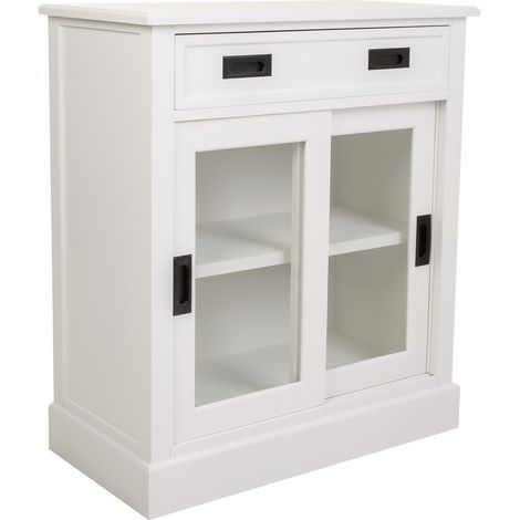 Recibidor de madera blanco 80x40x90,5