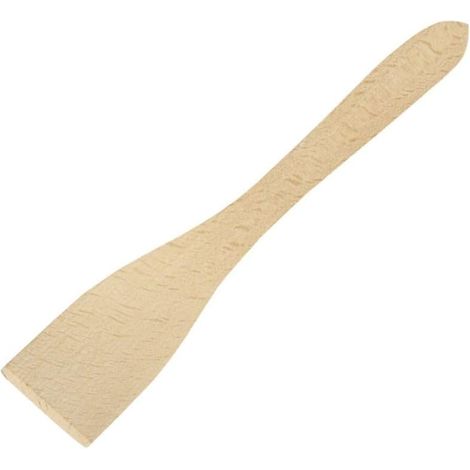 1 Spatule en bois courbée, Ustensile de cuisine, Bois naturel, 30 cm, Pour poêle et casserole (1/5)