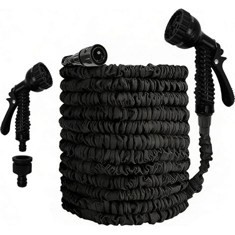Tuyau d'Arrosage Extensible 15m, Flexible avec Pistolet de Pulvérisation Multifonction-pour Arrosage du Jardin,Nettoyage (1/5)