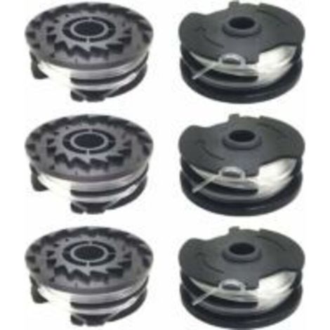 Lot de 6 bobines de fil de rechange pour coupe-bordure – Résine copolymère nylon – Diamètre 1,6 mm – Design en spirale pour coupe efficace - 20-Li (1/4)