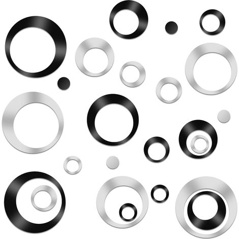 24 runde Acryl-Spiegelaufkleber, abnehmbare Wandtattoos, selbstklebende Spiegelaufkleber für Wohnzimmer, Schlafzimmer, Badezimmer (1/5)