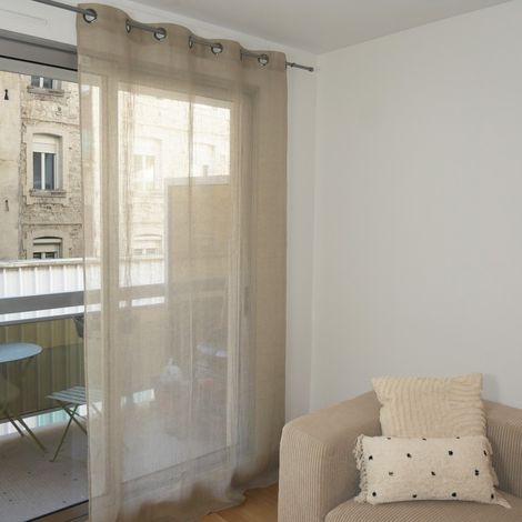 PALERME - Rideau en lin 140x240 cm Coloris - lin