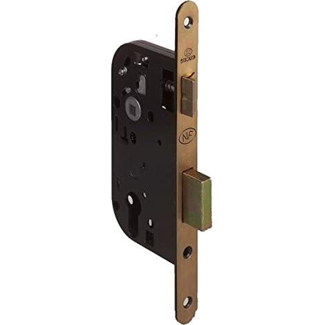 Bricard Serratura a mortasa 2608, asse 50 mm, per porta d'ingresso, standard NF, colore nero