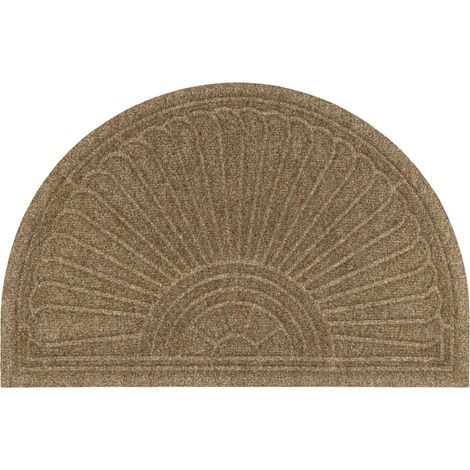 Tapis Dune Halfmoon Taupe 55x85cm, intérieur et extérieur, Lavable (1/5)
