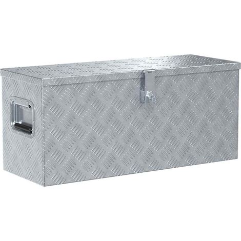Aluminium Box 80x30x35 cm Silver vidaXL