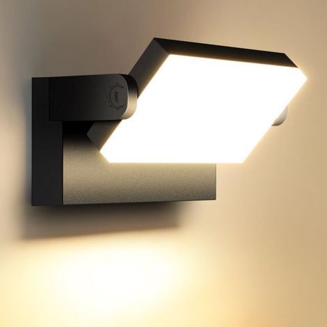 60W Outdoor/Indoor Wall Light 5000Lm Black LED Outdoor Wall Light IP65 Waterproof 3000K LED Floodlight with 360° Rotating LED Panel for Patio, Entrance, Garden, Garage (1/4)