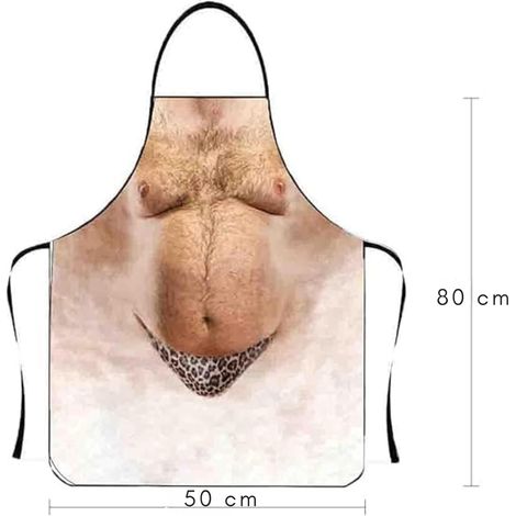 Delantal de cocina divertido para hombre: delantal sexy y humorístico para barbacoas, cocinar o fiestas. Idea de regalo divertida y original para marido, padre o amigo. Diseño multicolor impermeable. (1/5)