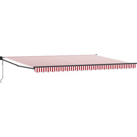 Maison Exclusive - Tenda da Sole Rosso e Bianco 500 x 300 x 165 cm