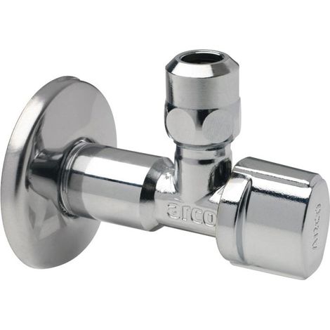 Robinet d'arrêt équerre sur rosace à manette - Nova - Arco - M 1/2' - Bicône diamètre 10 mm