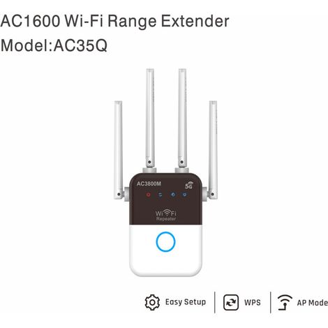 Répéteur réseau 5G double bande AC3800M à quatre antennes, amplificateur de signal Wi-Fi sans fil AC35 (1/4)