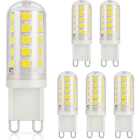 Filiyano-Ampoules LED G9 6000K Blanc froid 410 lumens, IRC élevé 80, non dimmables 220V, économie d'énergie, lot de 6 (1/5)