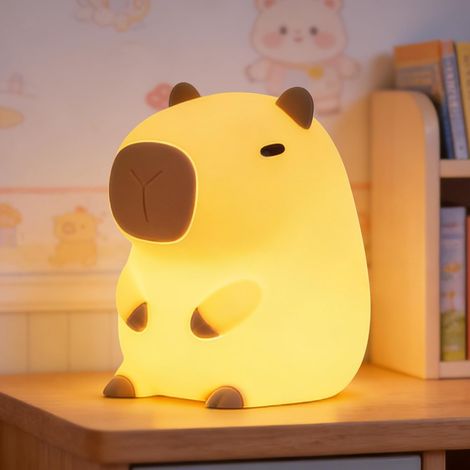 FAMIDUO Veilleuse Capybara Classique, Lampe Chevet Silicone Souple Sans BPA (1/5)