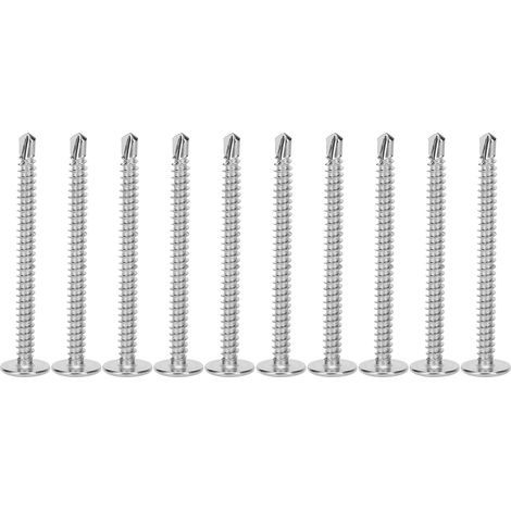250 selbstschneidende Kreuzschlitzschrauben M4,2 x 45 mm aus Edelstahl 410, Befestigungssatz