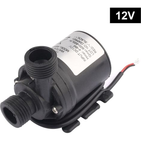 Pompe a Eau 12v, Pompe à Eau Submersible sans Balai, pour la Circulation de l'eau de la Piscine de Fontaine Solaire d'aquarium d'étang de Bassin (1/4)