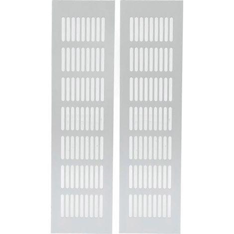 Grille d'aération en alliage d'aluminium 80x300mm pour placard, armoire, camping-car (1/4)