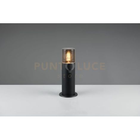 HOOSIC PALO DA ESTERNO ANTRACITE CON DIFFUSORI FUME' IP44 H. 30CM 1 LUCE ATTACCO E27
