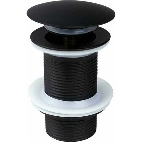 Bonde de Lavabo sans Trop Plein Universelle,Bonde de Lavabo Pop Up, Bonde Clic Clac,Bonde Pop Up, Noir (1/4)