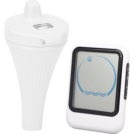 Kit thermomètre piscine sans fil flottant avec écran LCD pour aquarium baignoire bébé en ABS 1 thermomètre 1 écran 1 corde (1/5)