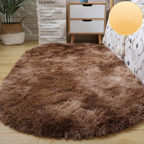 Tapis Longiligne - Tapis Fluffy En Peluche - Forme Ovale - 80 x 120 cm - Pour Chambre D Enfant Salon Nursery (1/5)