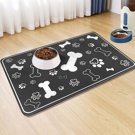 Alfombrilla para comederos de mascotas (perros y gatos), Tamaño XXL, 5080 cm, Alfombrilla de tierra de diatomeas, Alfombrilla de secado rápido (1/5)