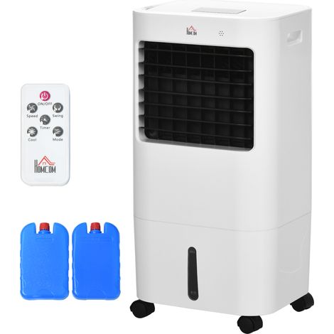 Climatiseur Portatif Silencieux 32x37x74 cm Blanc LED Télécommande
