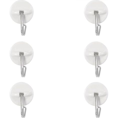 Ganci adesivi, 6 pezzi, portasciugamani, ganci adesivi da parete, ganci multiuso, per bagno, cucina, parete, porta