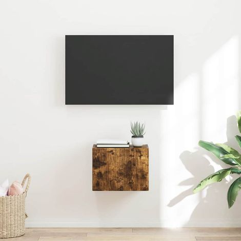 TV-Wandschrank Wandmontiert Geräucherte Eiche 39 x 31 x 29,5 cm