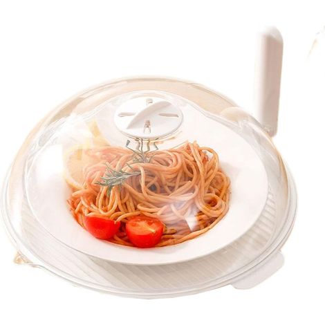 Plaque de cuisson pour micro ondes, couvercle chauffant pour four à micro ondes, couvercle avec plateau, protection contre les éclaboussures de micro (1/5)