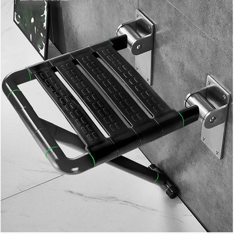 Chaises de Toilette Siège Pliant Siège de Douche Rabattable Mural avec Surface antidérapante et Tabouret - pour Salles de Bains, Couloirs, Balcons, Entrées (1/5)