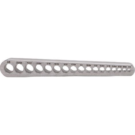 Bohrschablone aus Aluminiumlegierung, 0,32 bis 0,95 cm, 17-teiliger Bohrschablonenblock für gerade Löcher (1/5)