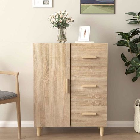 vidaXL Sideboard Sonoma Oak 69,5x34x90 cm Engineered Wood (1/5)