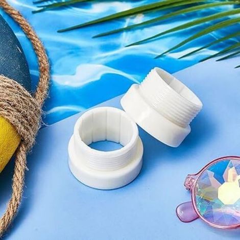 Adaptateur Stabilisateur Fileté - Pour Parasol Piscine - Diamètre Mât 4,4 Cm - Terrasse Extérieure - Lot De 4 (1/5)