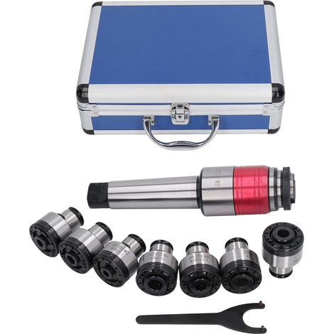 Jeu de filetage CNC à changement rapide en acier allié avec porte-pince et coffret de rangement (1/5)