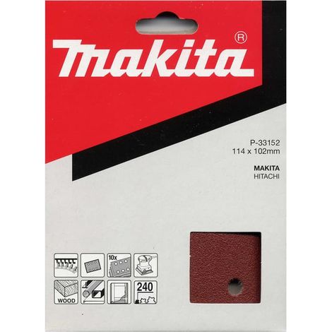 Schleifblätter 114x102 mm Korn 240 Holz/Metall (10 Stck.) - MAKITA P-33152