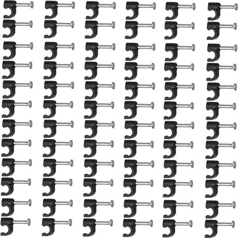 Agrafes Pour Câbles Coaxiaux Clips Muraux Pour Câbles Tv Et Ethernet Support De Résistant Compression (1/5)