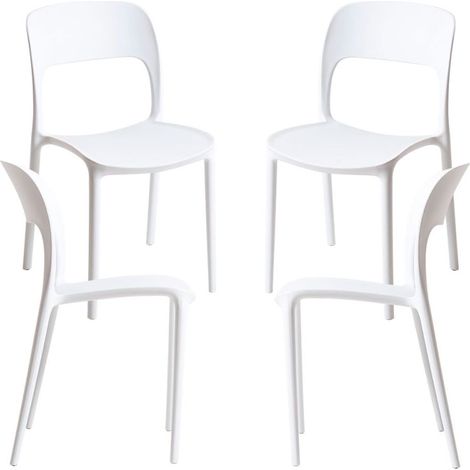 Packs Sillas Jardín - Pack 4 Sillas Inis - Blanco
