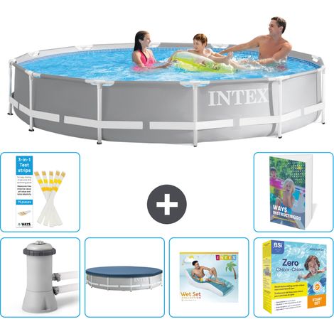 Prism Frame Pool Rund - 366x76 cm - 7-teilig S309