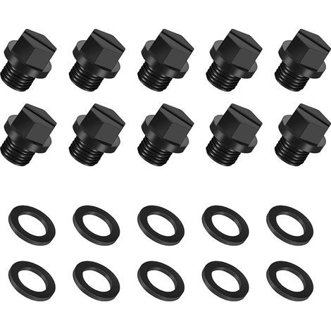 Lot de 10 Bouchons de vidange pour Piscine, pièces de Pompe de Piscine, Bouchons de vidange avec Joints Volume 1/4in Bouchon de Piscine (1/5)