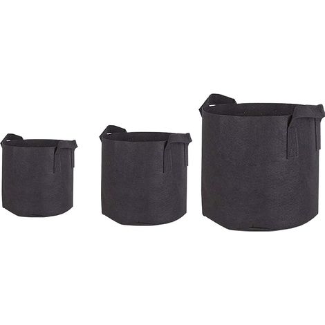 3 pièces Sac de Plantation Sacs à Plantes en Non tissé avec Poignées Pots Respirant Sac pour Jardin Maison (1/5)