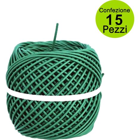Multipack da 15 pz tubetto agricolo in gomitolo legaforte 1° scelta diametro 4 mm verde