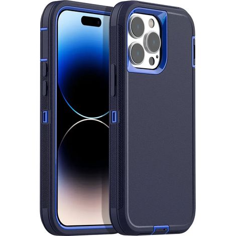 (Bleu foncé, iPhone 11) Coque rigide pour iPhone, résistante aux chocs et aux chutes, compatible avec la recharge sans fil. (1/5)