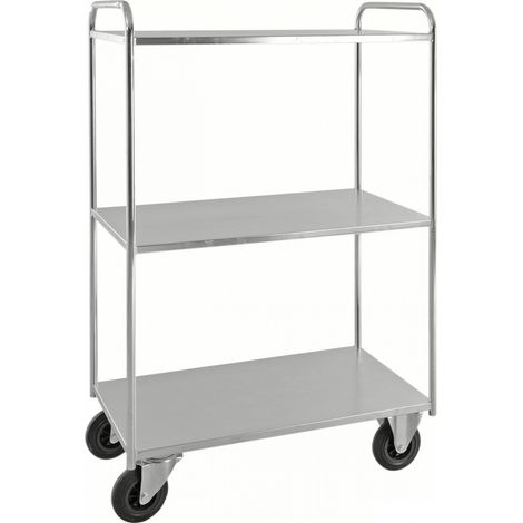 Kongamek Etagenwagen voll verschweisst 1470mm hoch mit 3 Böden verzinkt ohne Bremse